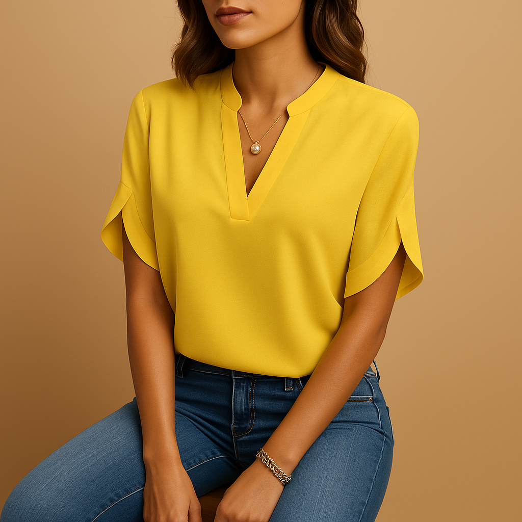Lightweight elegant blouse for women with a loose fit and breathable fabric, perfect for spring, summer, and warm evenings.