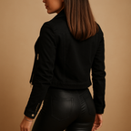 Sophia lightweight jacket for women with tailored fit, breathable fabric, zipper closure, and stand collar. Perfect for business and casual wear.