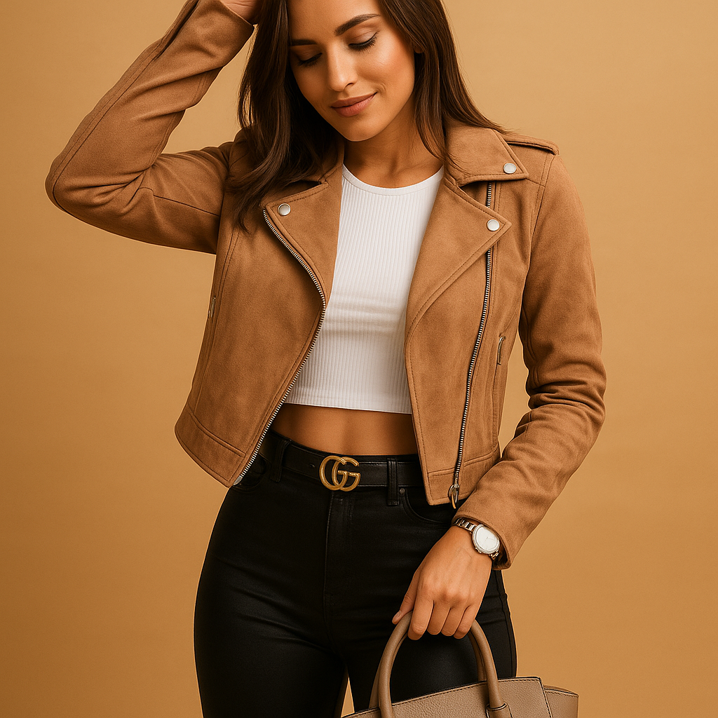Sophia lightweight jacket for women with tailored fit, breathable fabric, zipper closure, and stand collar. Perfect for business and casual wear.