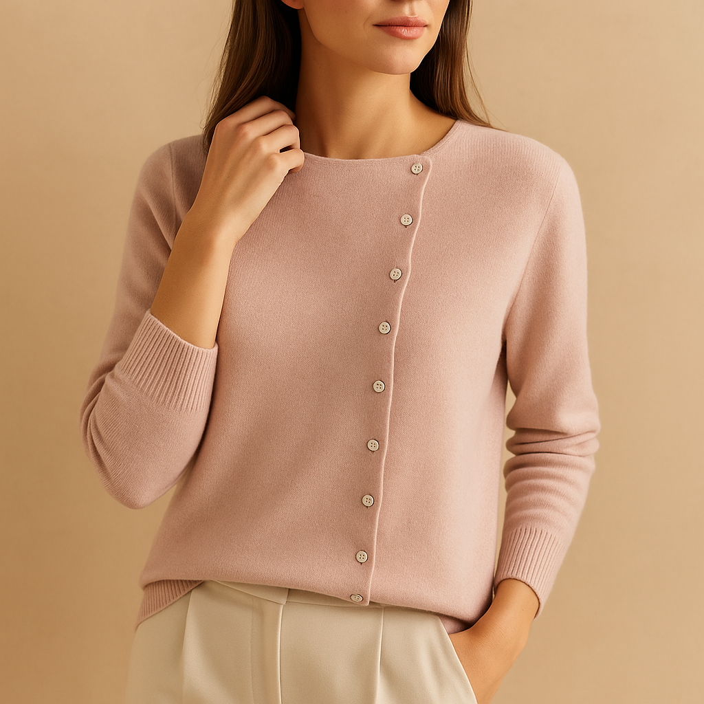 Women’s lightweight round neck sweater with breathable knit fabric, long sleeves, and relaxed fit, available in multiple classic colors.