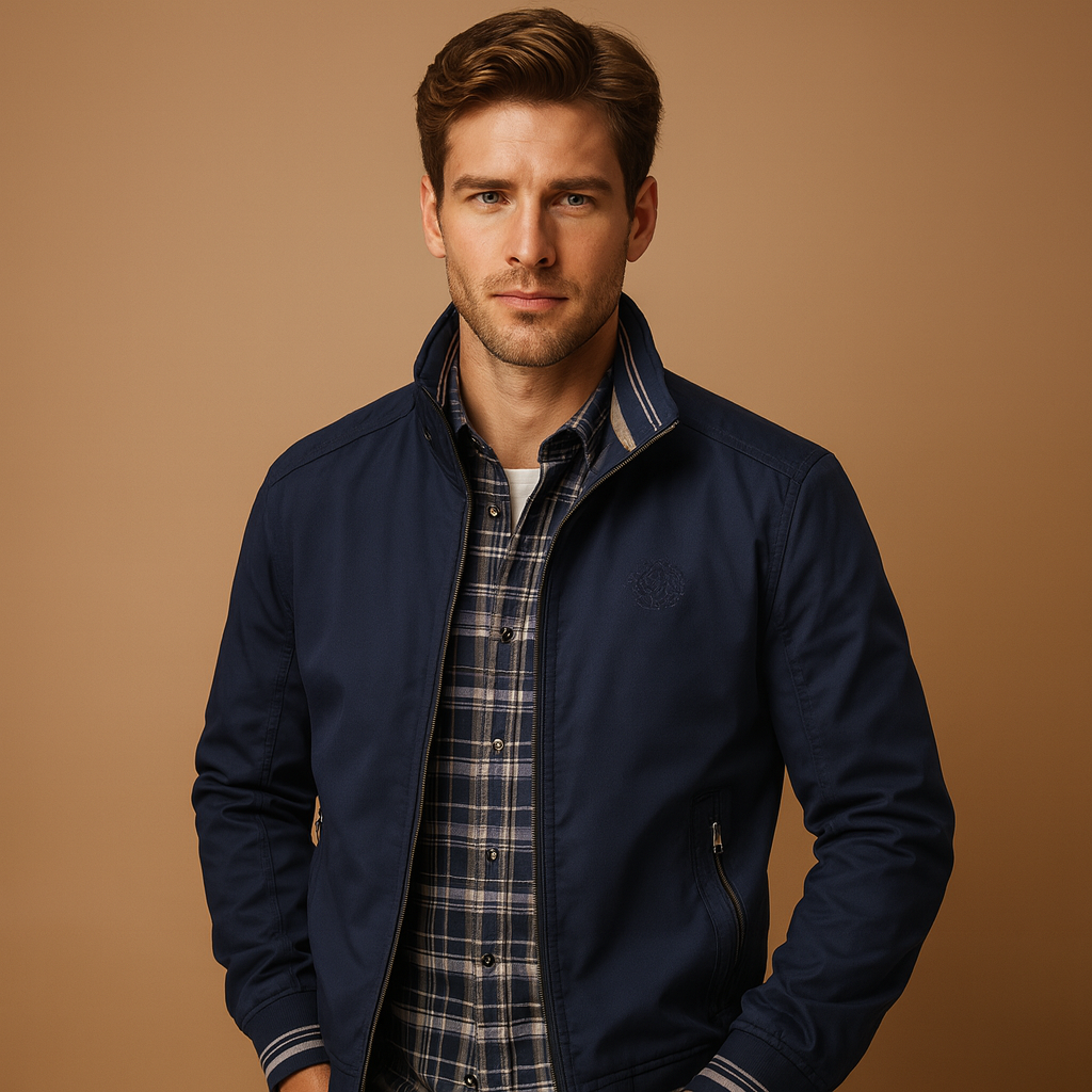 Men’s lightweight summer jacket with breathable fabric and adjustable fit, ideal for spring, summer, and casual or formal outfits.