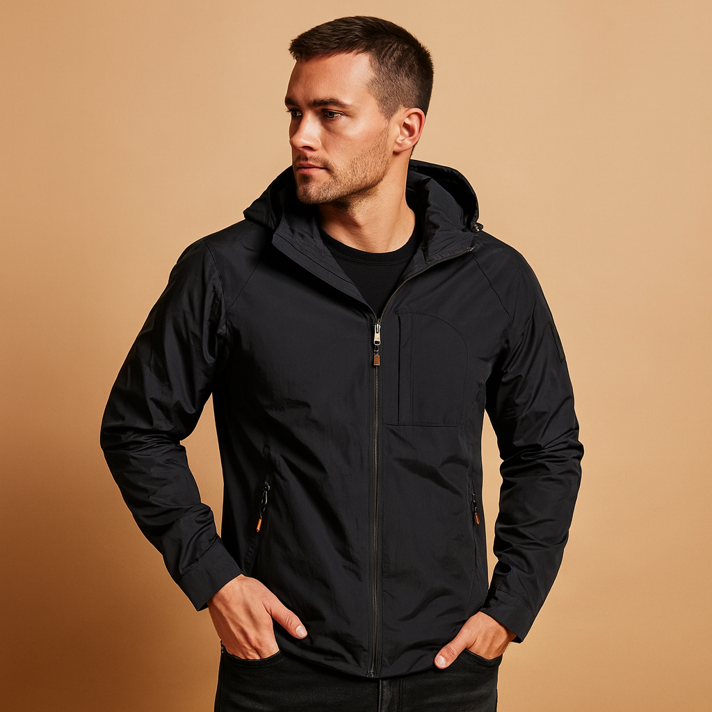 Men’s lightweight summer jacket with multiple pockets, breathable and durable, perfect for hiking, camping, and outdoor adventures.