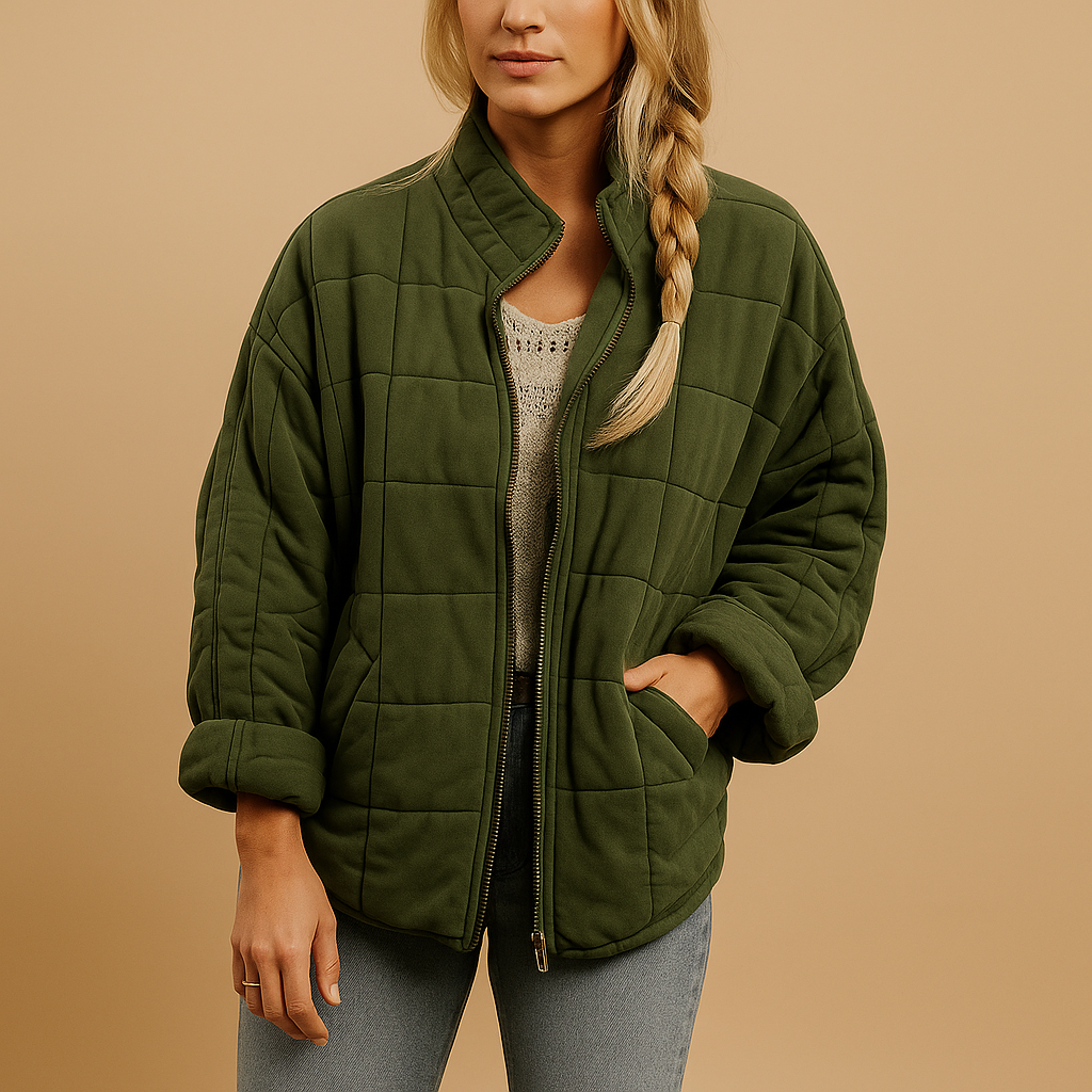 Women’s lightweight summer jacket in apricot, army green, black, blue, gray, or pink. Breathable fabric with tailored fit and side pockets for everyday wear.