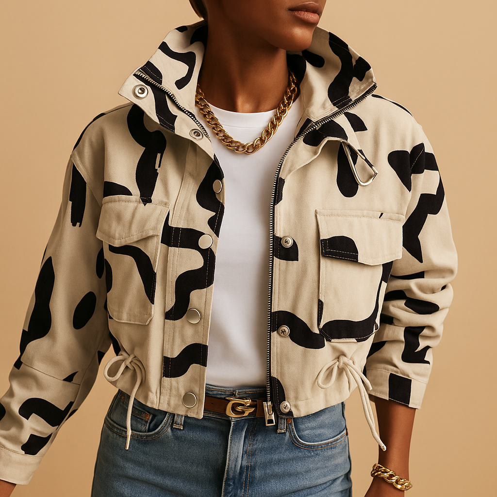 Lightweight tailored summer jacket for women with a flattering silhouette and breathable design, perfect for casual or semi-formal wear.