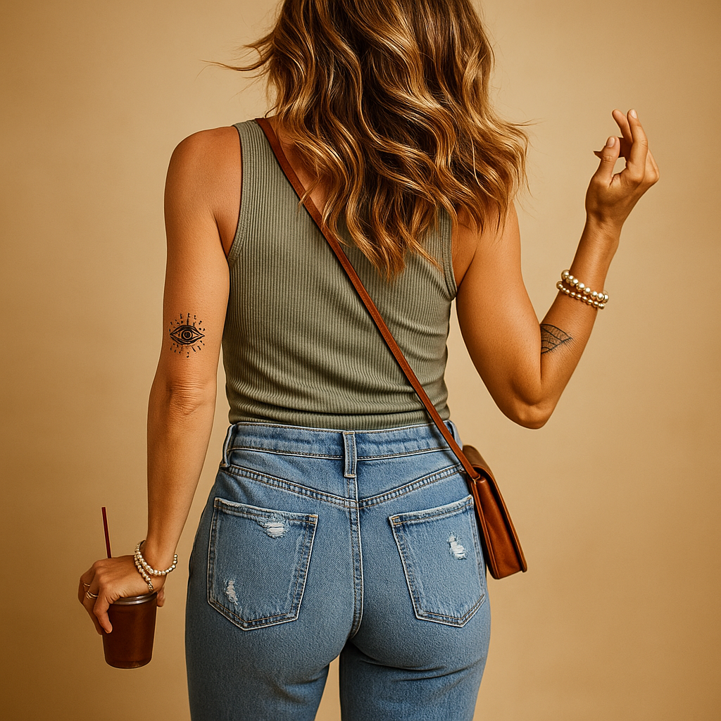 Lightweight women’s tank top with a slim fit and U-neck design, perfect for summer days, beach outings, and casual wear.