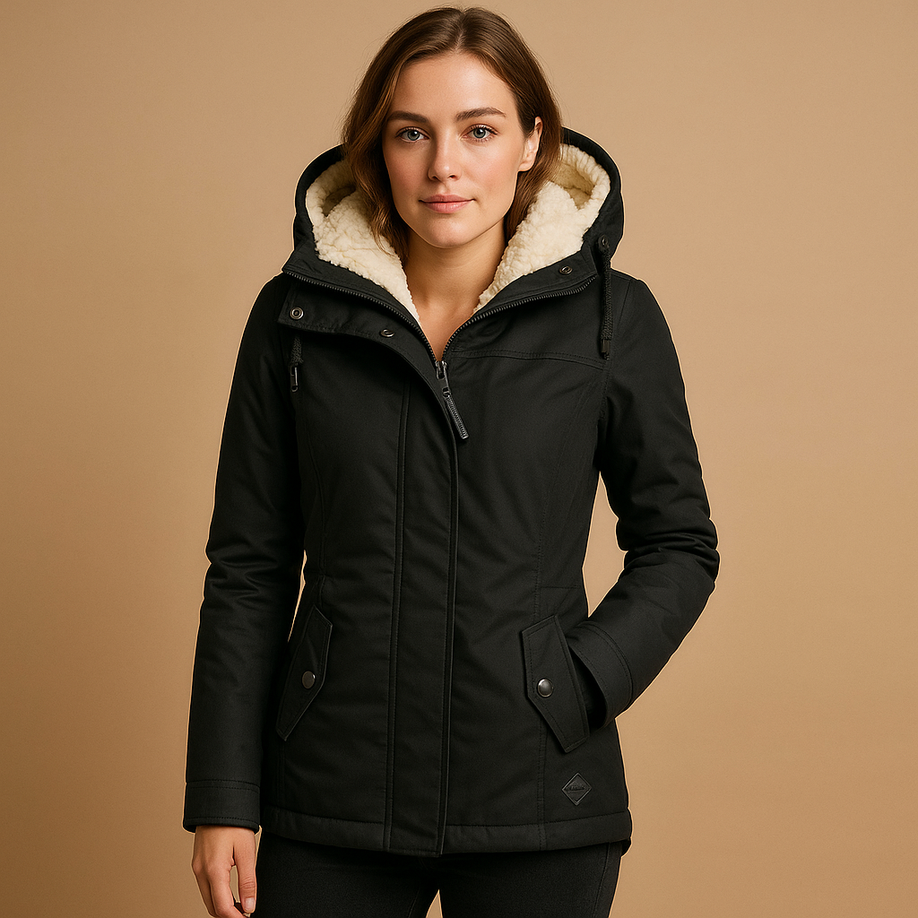 Long elegant winter coat for women with tailored fit and insulated lining, perfect for formal occasions and cold weather.