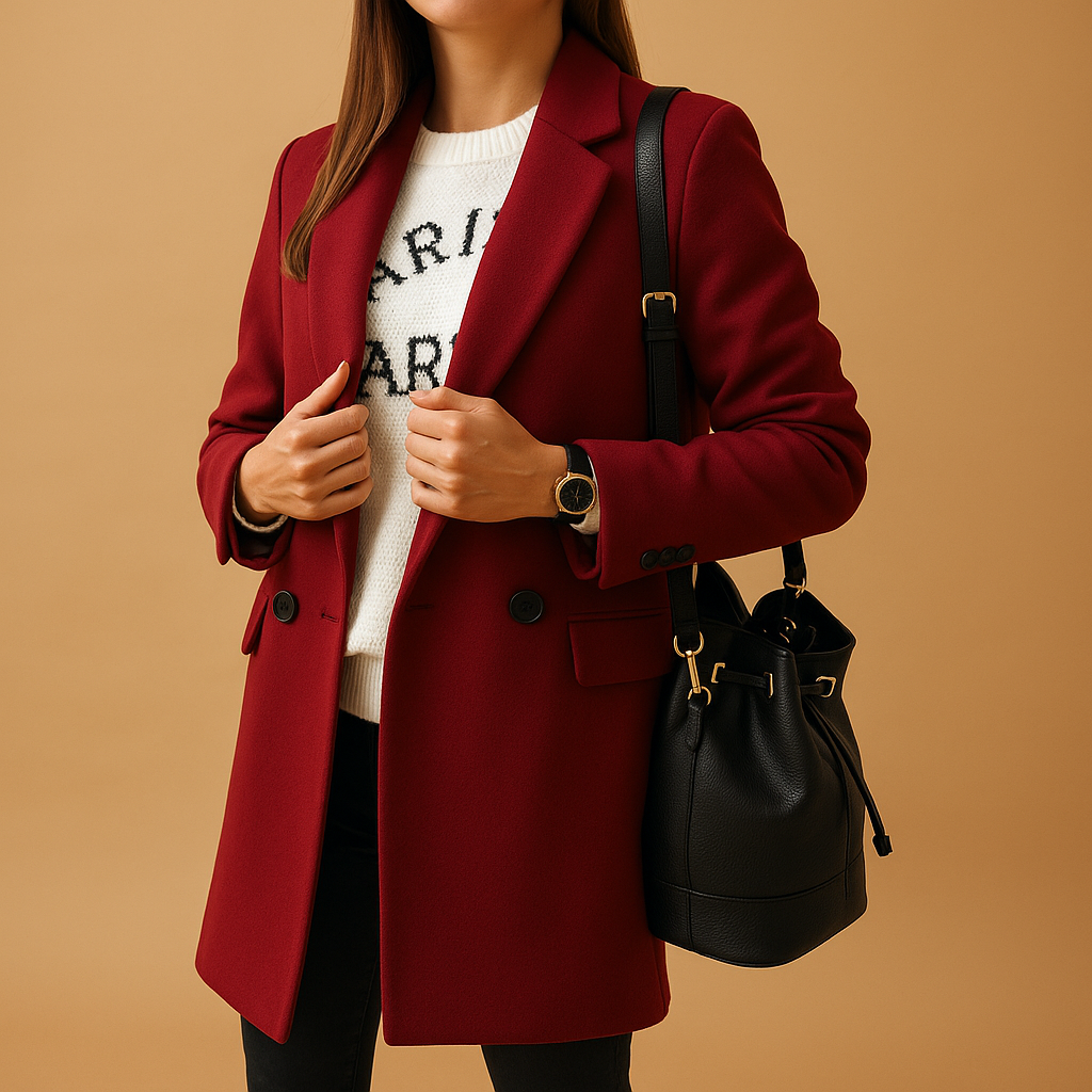 Women’s long winter coat with tailored silhouette, premium insulating fabric, and classic single-breasted design. Ideal for daily wear and formal events.