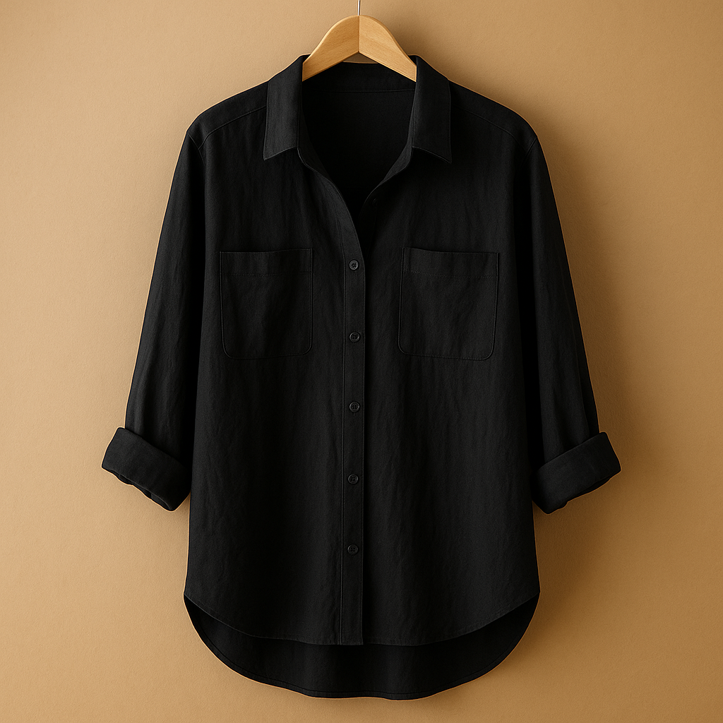 Long sleeve blouse for women with a loose fit and classic design, perfect for work, casual days, and stylish everyday looks.