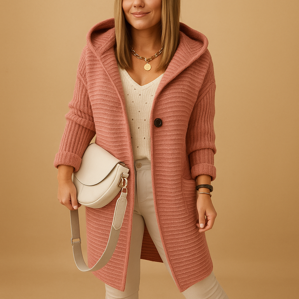 Women’s open cardigan vest in breathable fabric with light oversized fit, casual open design, and timeless style, available in beige, black, grey, and blue.