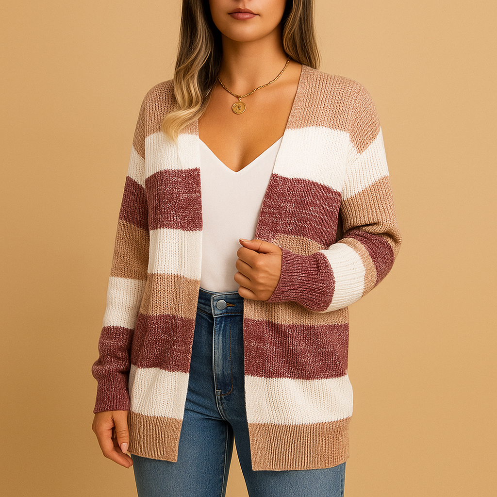 Plaid puff sleeve cardigan for women with slim fit and open front, perfect for pairing with jeans, skirts, or leggings for stylish layered outfits.