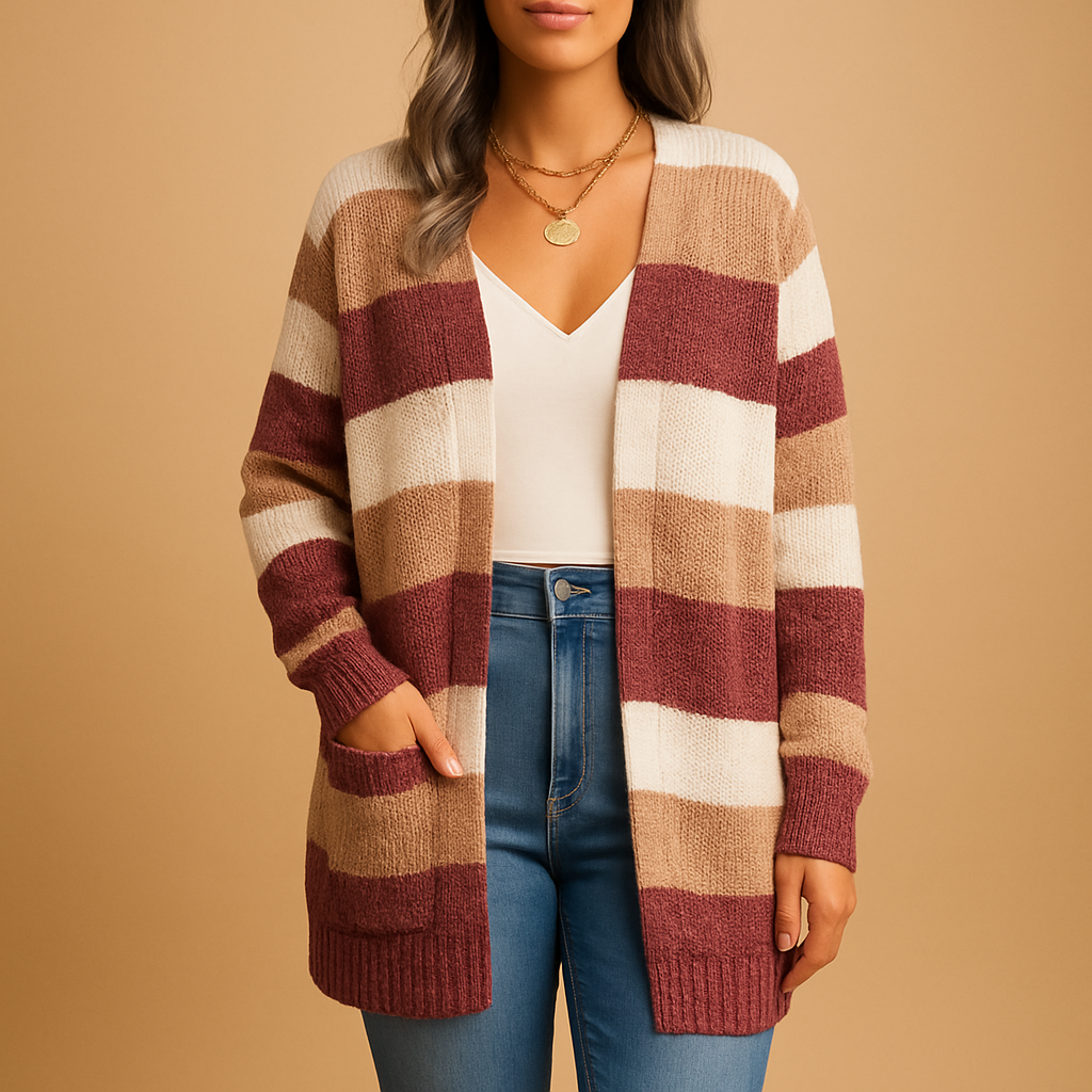 Plaid puff sleeve cardigan for women with slim fit and open front, perfect for pairing with jeans, skirts, or leggings for stylish layered outfits.