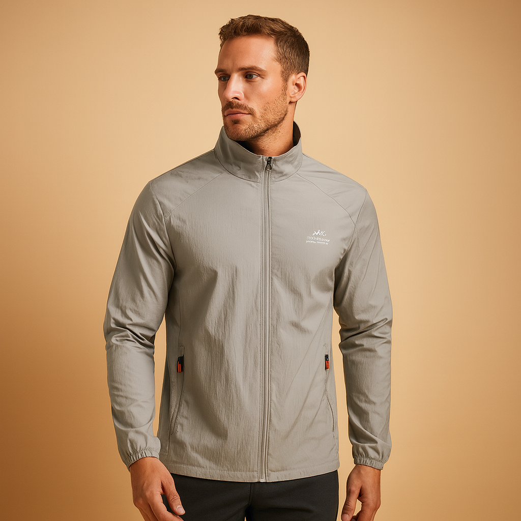 Men’s quilted summer jacket with lightweight design and modern casual style, perfect for spring and summer outfits.