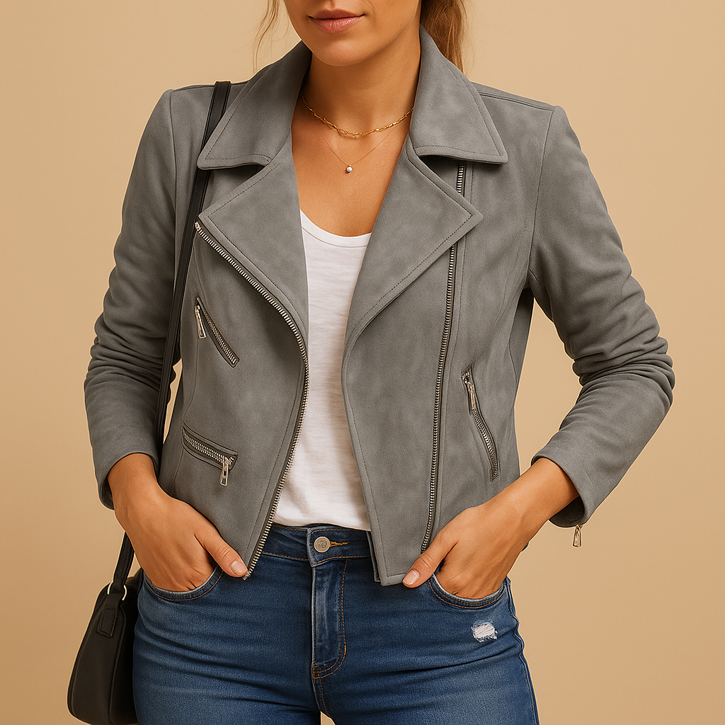 Short lightweight summer jacket for women with modern cut and breathable design, ideal for travel, casual wear, and summer days.