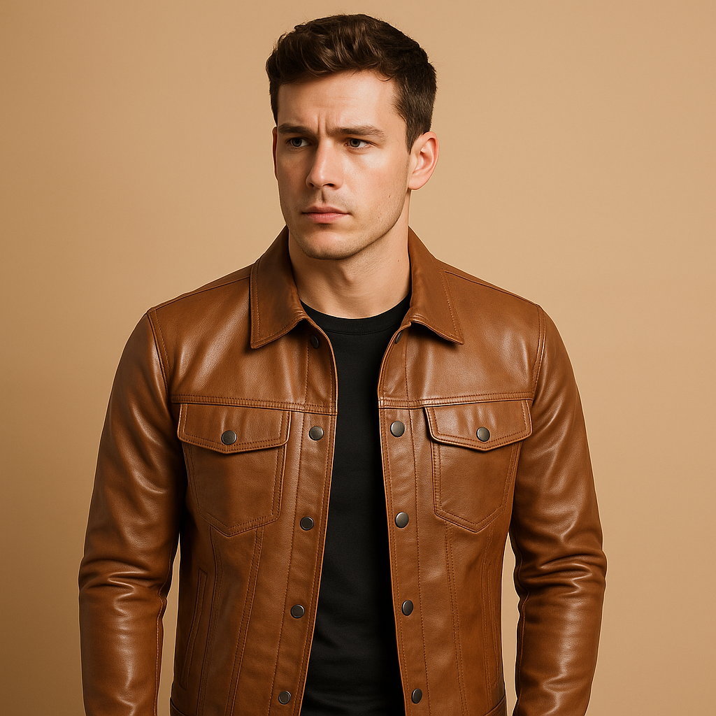 Men’s stylish biker jacket with slim fit and streetwear-inspired design, lightweight and durable for everyday wear and motor rides.