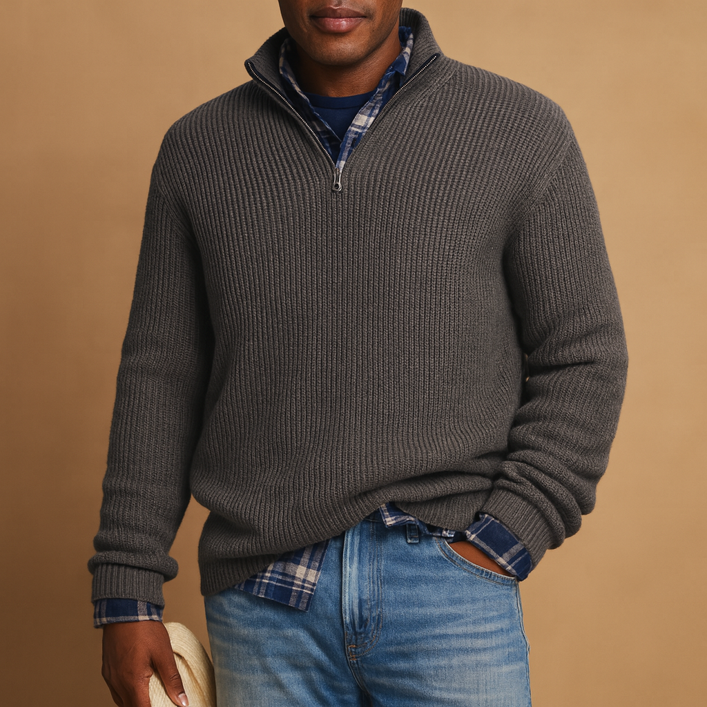 Men’s warm wool winter sweater with a timeless design, available in multiple colors and ideal for stylish comfort during cold winter days.