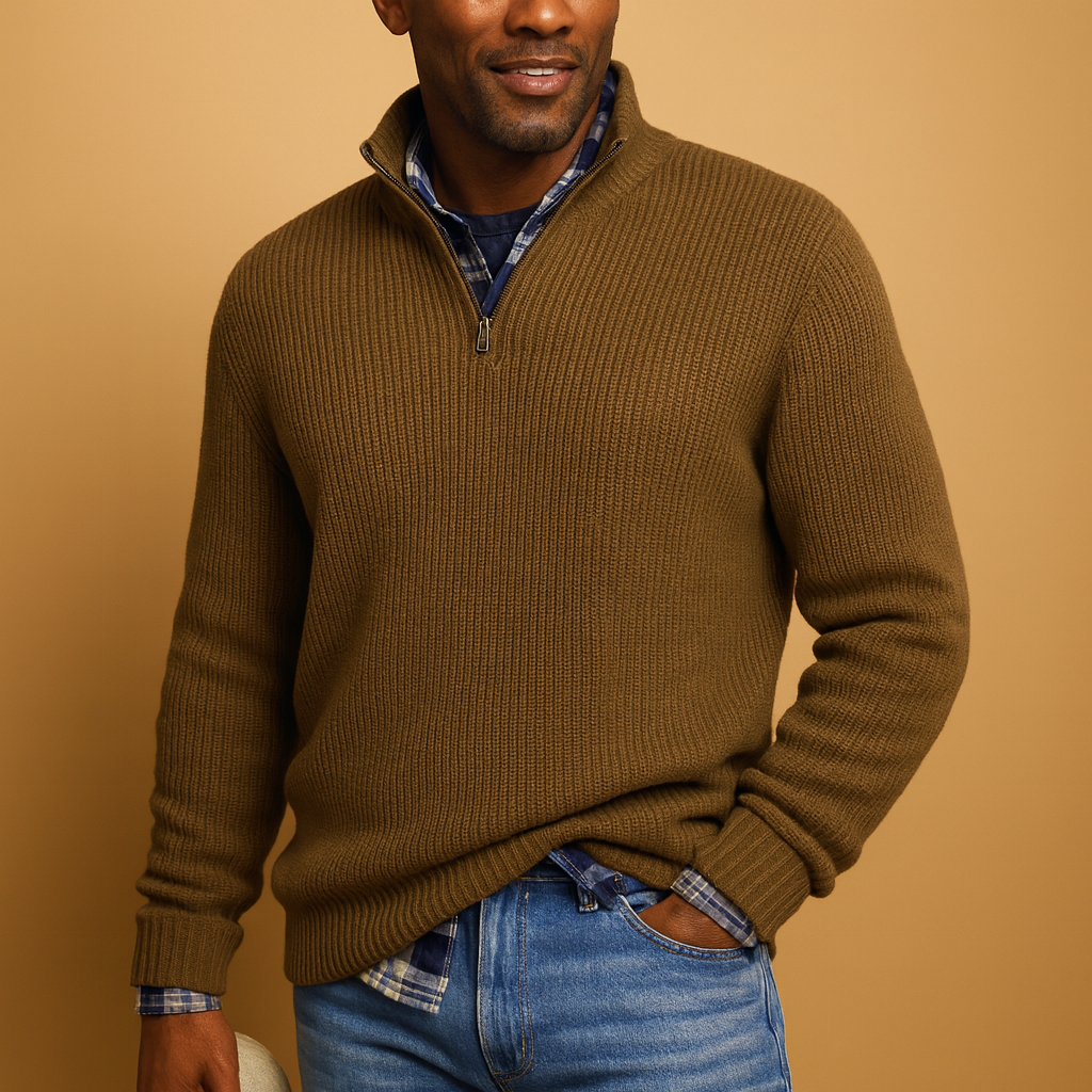 Men’s warm wool winter sweater with a timeless design, available in multiple colors and ideal for stylish comfort during cold winter days.