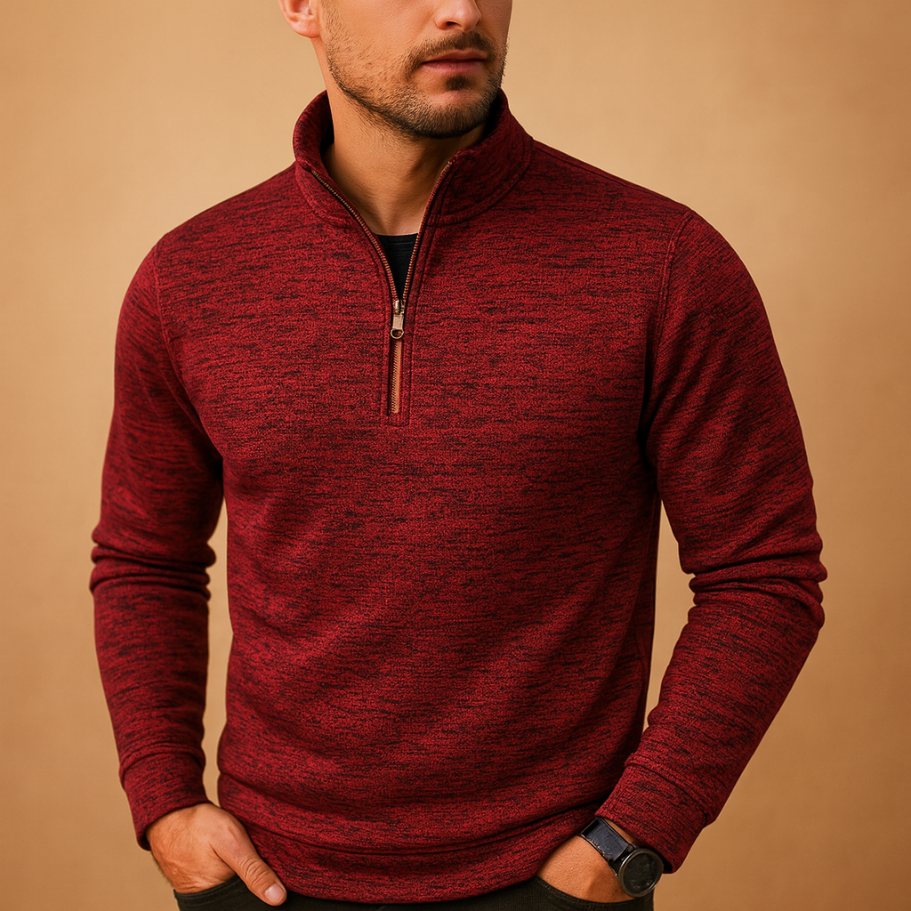 Men’s zipped sweater with modern design in multiple colors, perfect for casual or semi-formal outfits in spring, autumn, and winter.